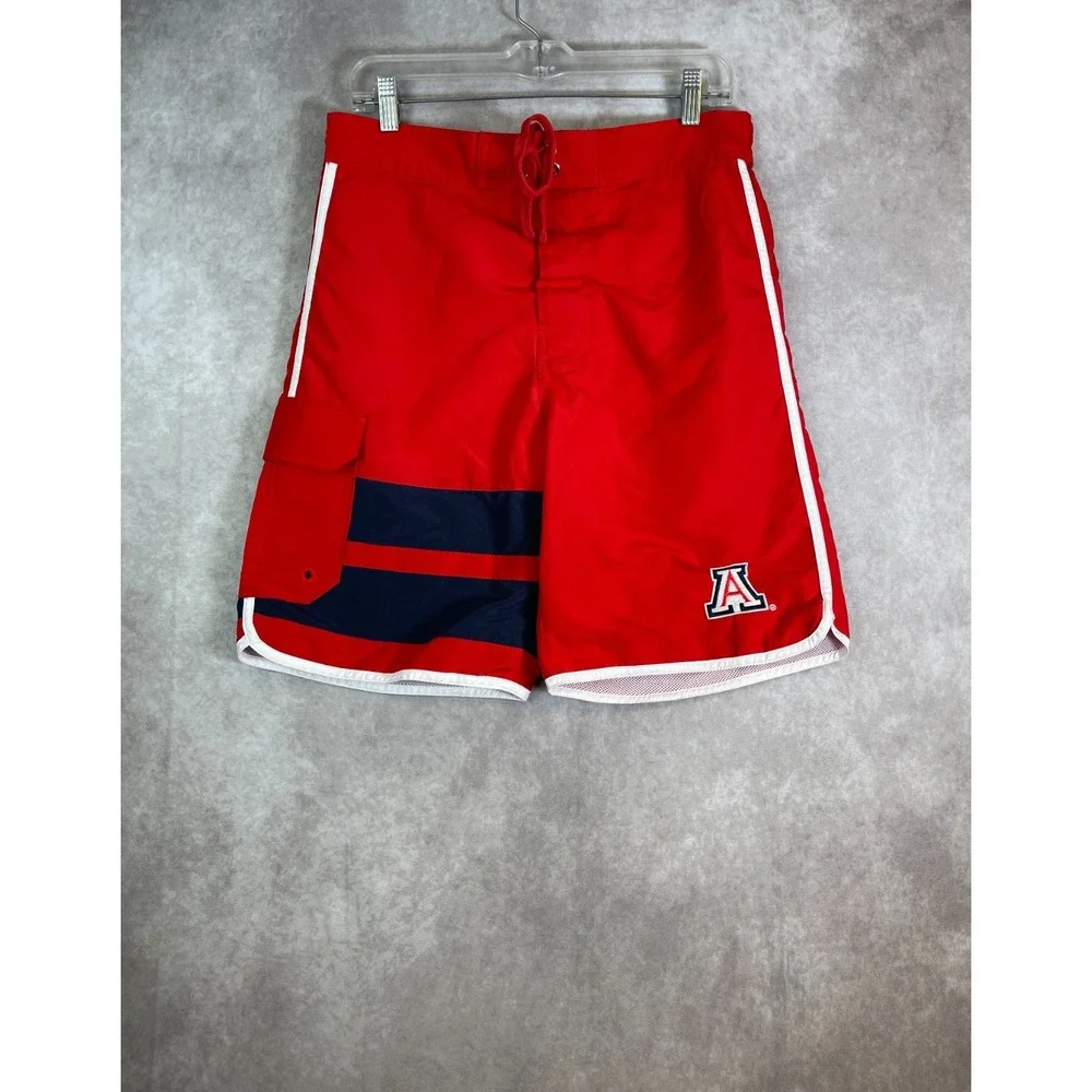 University of Arizona Wildcats Swim Trunks Mens Small Red Beach Surf U of A